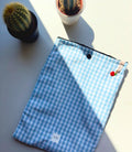 Funda Libro Vichy azul