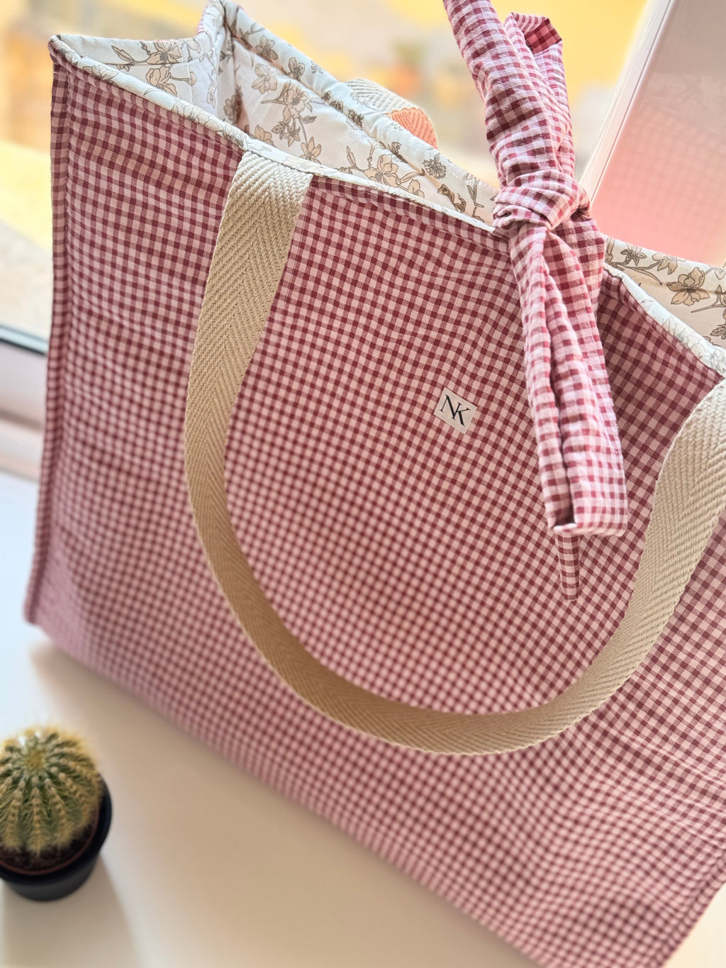 Tempesta · Tote Bag Shopper Vichy Cherry