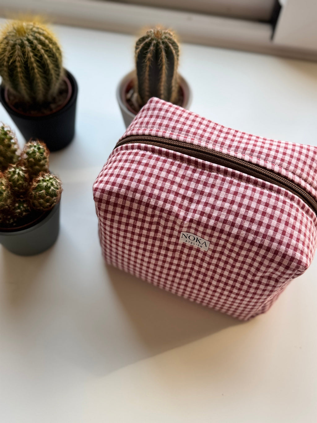 Neceser Midi Vichy cherry