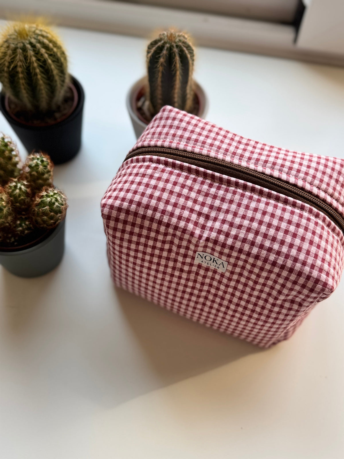 Neceser Midi Vichy cherry