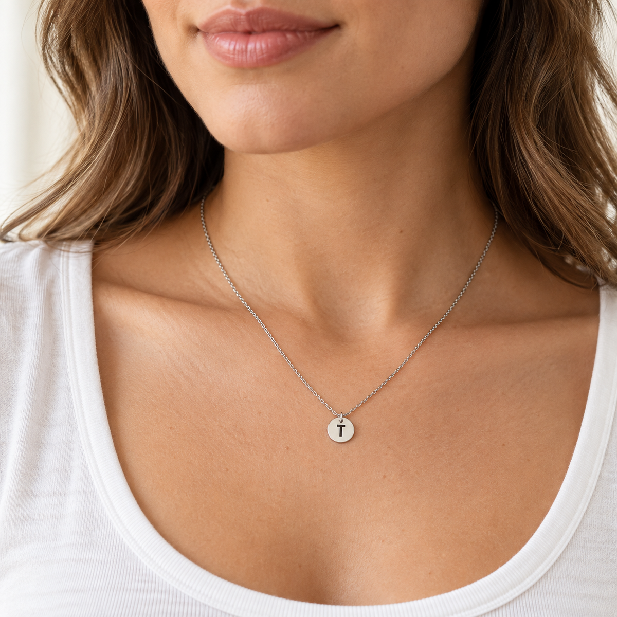 Collar Alma · Inicial personalizada Plateado
